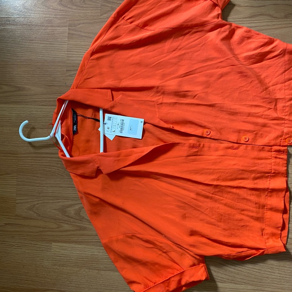 Zara Orange Blouse
